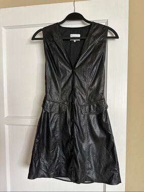 Nanushka vegan leather dress size extra small